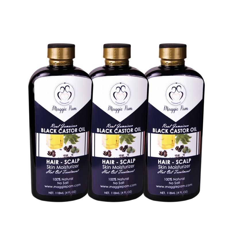 Real Jamaican Black Castor Oil Three Bottles